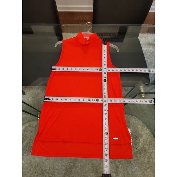 Vince Camuto Blouse Women's Size Small Red Rayon Mock Neck Party Cocktail - Picture 11 of 11